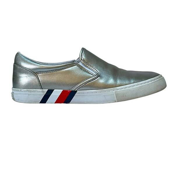 Tommy Hilfiger Silver Leysi Slip-Ons Womens 7 - Picture 1 of 9